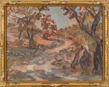 JANIKOWSKI Mieczysław Pejzaż prowansalski | Bukiet tulipanów (kompozycja dwustronna)