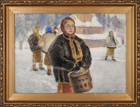 JAROCKI Władysław Huculi przed kościołem