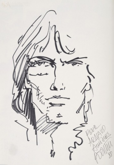 ROSIŃSKI Grzegorz "Thorgal" - francuskojęzyczne wydanie komiksu "Thorgal - Oczy Tanatloca" z odręcznym rysunkiem autora (1988)