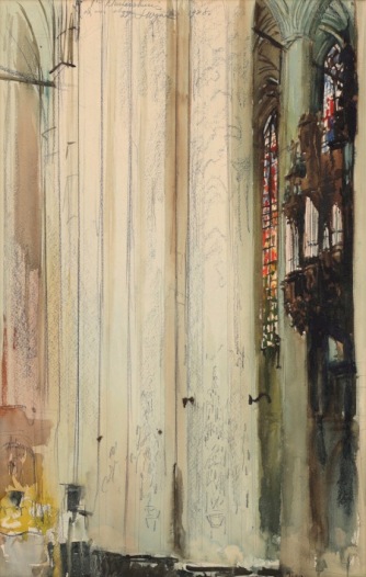 WYCZÓŁKOWSKI Leon Wnętrze kościoła w Toruniu (1928)