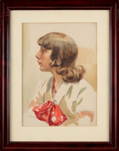 ŻURAWSKI Stanisław Portret z kokardą