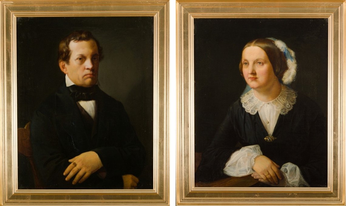 Jan Matejko - Para portret&oacute;w Pauliny i Antoniego Giebułtowskich