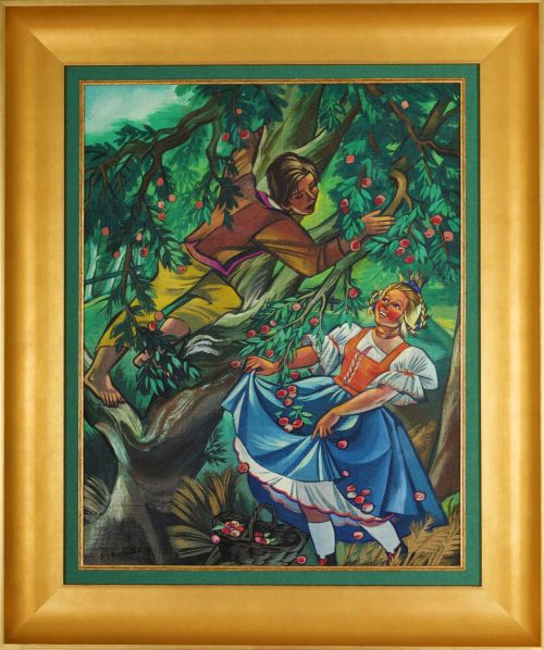Lot 35, Zofia Stryjeńska, <i>Zrywanie jabłek</i>